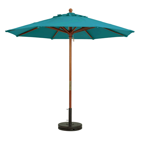 Wooden Market Umbrella with 1-1/2" Pole