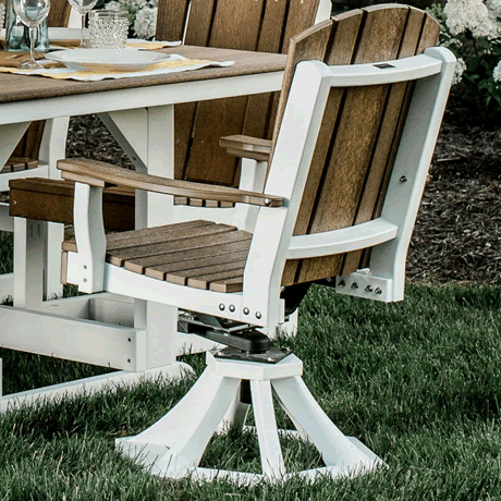 Heritage Swivel Rocker Dining Chair with Arms