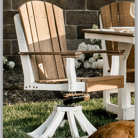 Heritage Swivel Rocker Dining Chair with Arms