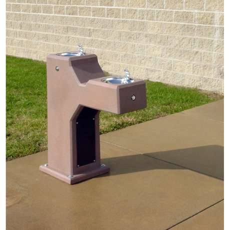 Concrete Dual Height Drinking Fountain