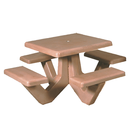 Concrete Square Top Table