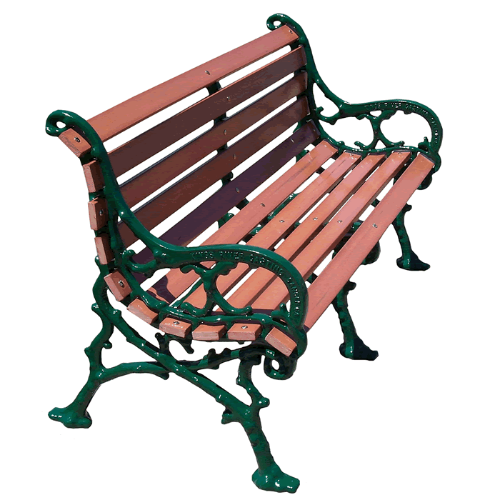 Woodland Bench with Recycled Plastic Slat Seat and Back