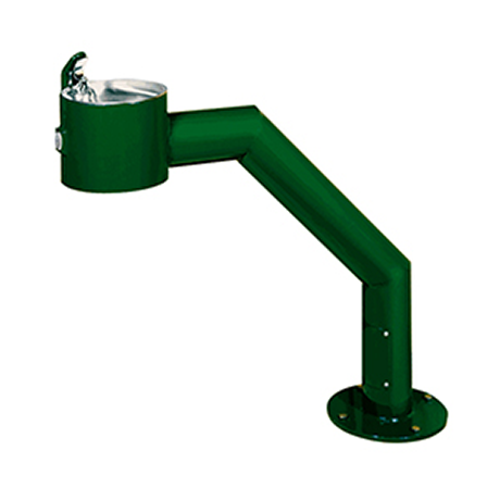Barrier Free Contemporary Metal Pedestal Drinking Fountain, Standard Valve System