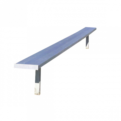 Permanant Players Bench With Aluminum Legs, Without Backrest (In-Ground Mount)
