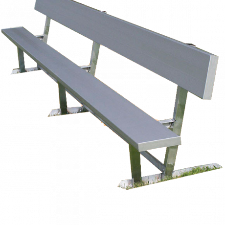Portable Players Bench With Backrest and Aluminum Legs