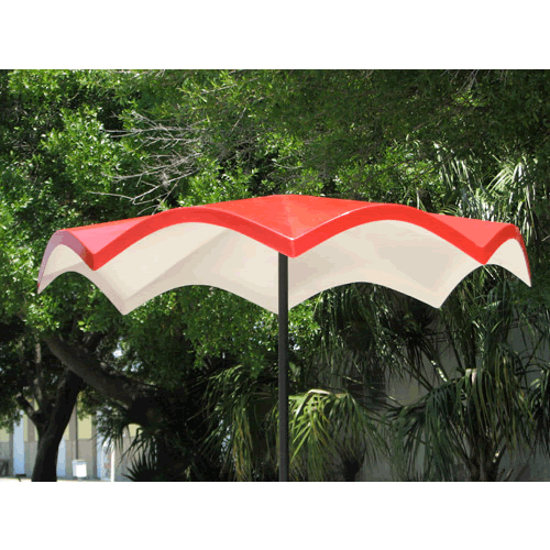 Wave Rounded Octagon Fiberglass Umbrella