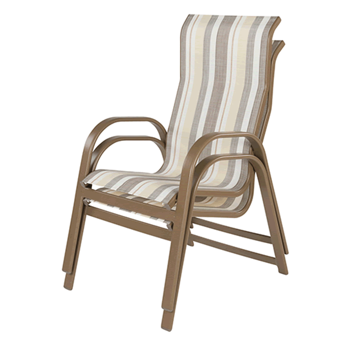 Anna Maria Sling Dining High Back Arm Chair