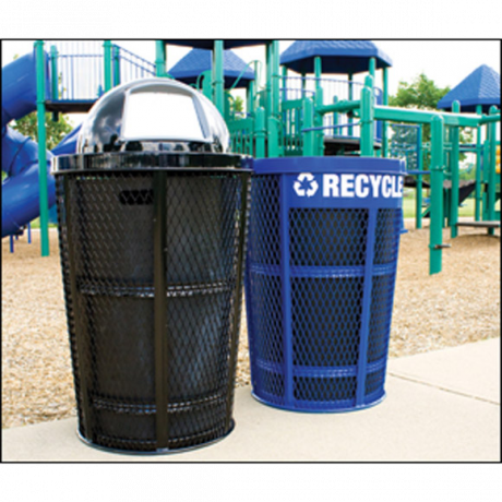 Expanded Metal Recycled Unit with Recycle Flat Top Lid