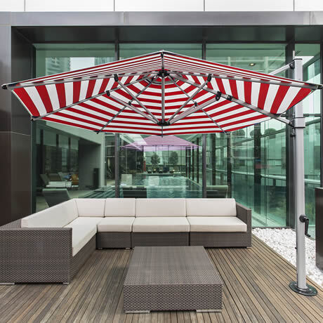 Aurora Series 11' Octagon Cantilever Umbrella