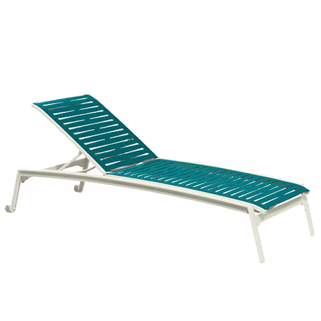 Elance Segment Armless Chaise Lounge with Wheels