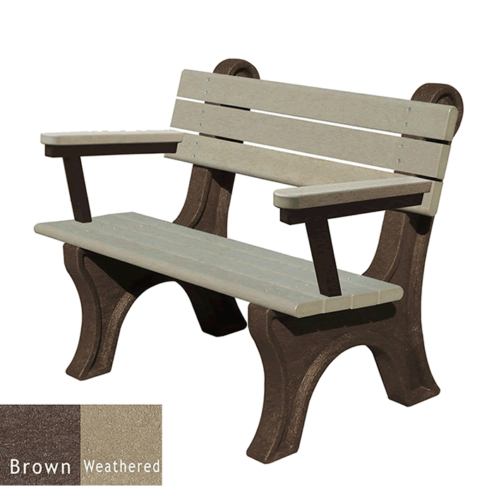 Park Classic Backed Bench with Arms