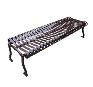 Iron Valley Backless Bench with Strap Steel Seat
