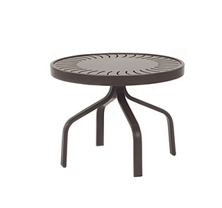 Round Sunburst  Top Side Table, Non-Stackable