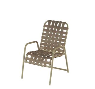 Country Club Aruba Cross Strap Dining Arm Chair