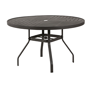 Round Napa Top Dining Table, With Umbrella Hole