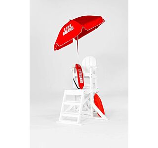 Steel Lifeguard Umbrella - Red Acrylic with