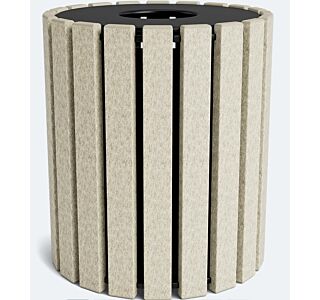 Round Trash Receptacle