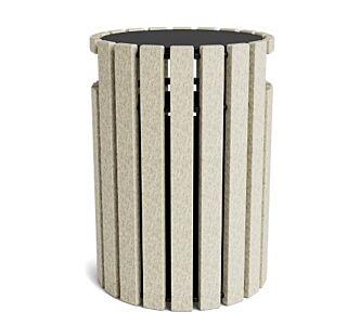 Round Trash Receptacle