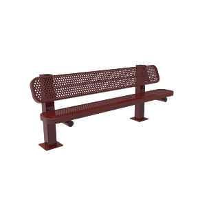 Rivendale Single Pedestal Bench with Back