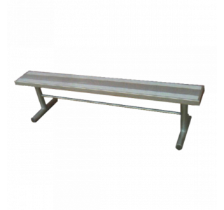 Portable Backless Bench with Aluminum Plank Seat