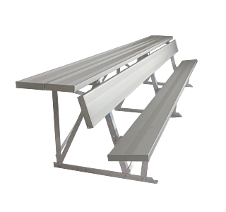 Double Shelf-Back Players Bench