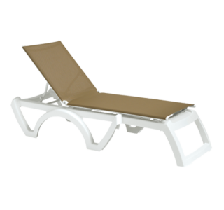 Jamaica Beach Adjustable Sling Chaise Lounge without Arms