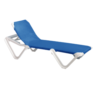 Nautical Adjustable Sling Chaise Lounge without Arms