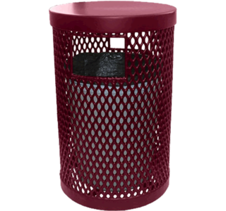 Round One-Piece Receptacle with Lid and Liner