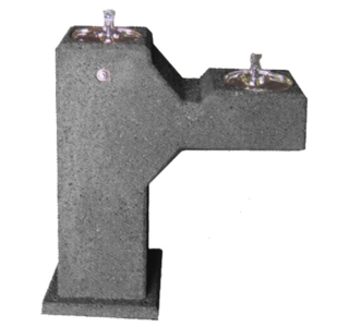 Concrete Dual Height Drinking Fountain