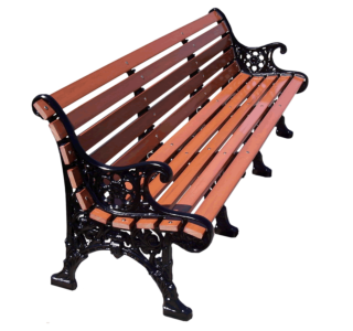 Renaissance Bench with Recycled Plastic Slat Seat and Back