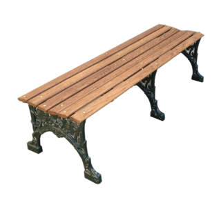 Renaissance Backless Bench with Wood Slat Seat