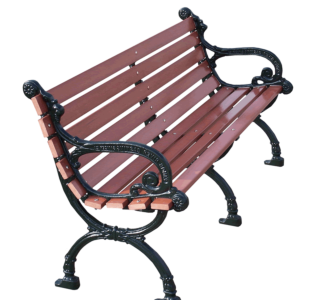 Victorian Bench with Recycled Plastic Slat Seat and Back