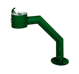 Barrier Free Contemporary Metal Pedestal Drinking Fountain, Standard Valve System