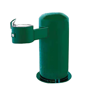 Refrigerated Metal Pedestal Handicap Accessible Single Bubbler Drinking Fountain