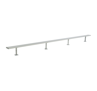 Permanent Players Bench With Steel Legs, Without Backrest, Surface Mount