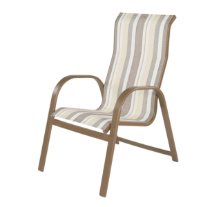 Anna Maria Sling Dining High Back Arm Chair