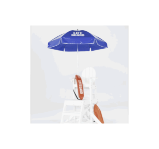 Steel Lifeguard Umbrella - Red Vinyl with