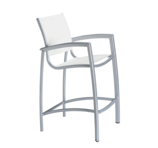 South Beach Relaxed Sling Stationary Bar Stool