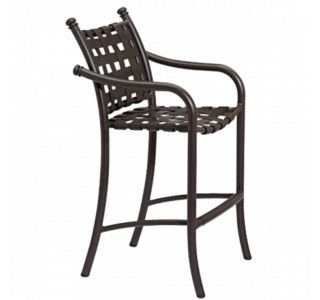 La Scala Cross-Strap Stationary Bar Stool