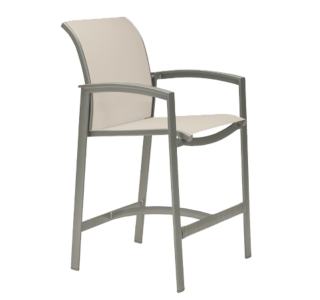 Elance Relaxed Sling Stationary Bar Stool