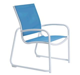 Millennia Relaxed Sling Sled Base Dining Chair