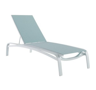 Laguna Beach Relaxed Sling Aluminum Stackable Chaise Lounge