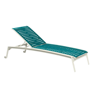 Elance Segment Armless Chaise Lounge with Wheels