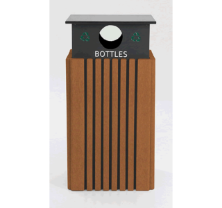 Tall 40 Gallon Square Recycle Receptacle