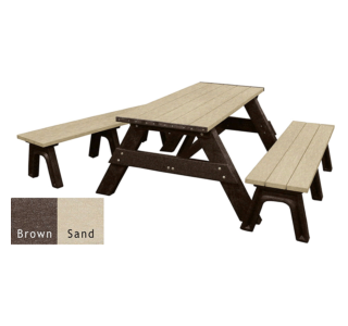 Deluxe Rectangle Picnic Table with Detached Seats